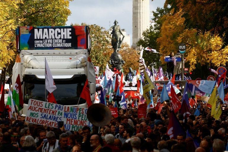 Mass Protests in Paris Over Inflation, Climate, Wages