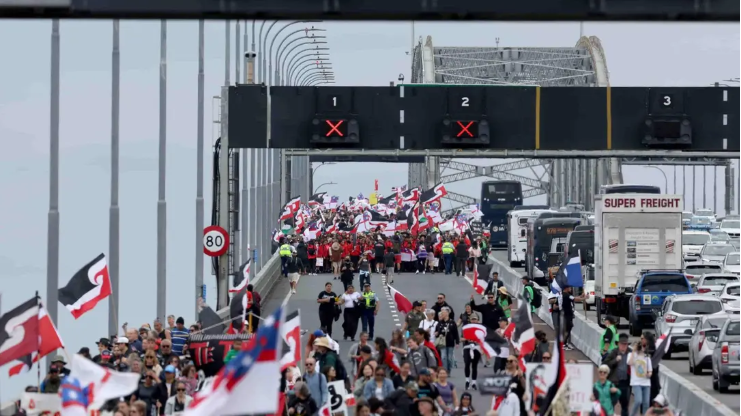 Māori Haka Protest Against Treaty Bill in NZ Parliament, March to Capital Continues