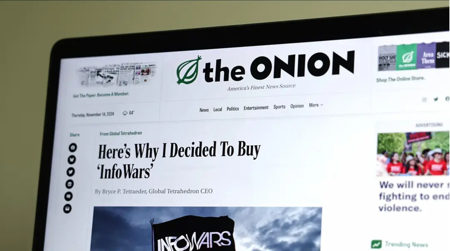 Judge Postpones Sale of InfoWars to The Onion