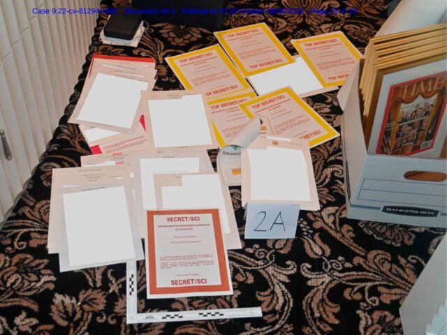 Empty 'Classified' Folders Among Items Taken from Trump post image