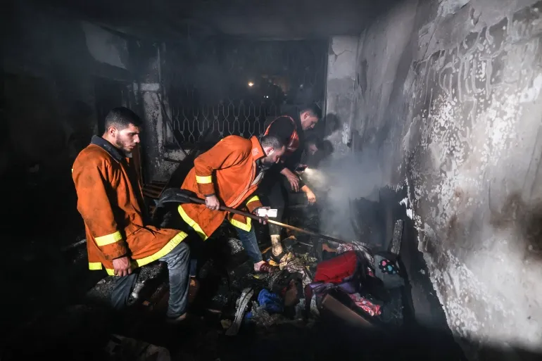 Gaza Residential Building Fire Kills 21 post image