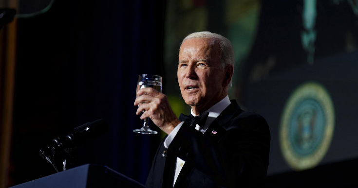 Biden Jokes, Strikes Solemn Tone in White House Correspondents' Speech post image