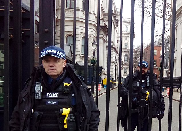 UK: Car Crashes Into Gates at Downing Street post image